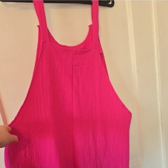 Women's Pink Sleeveless Jumpsuit - Picture 5 of 6